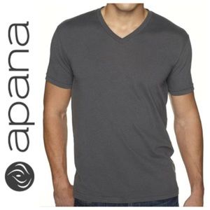 Apana tech v-neck tee in charcoal